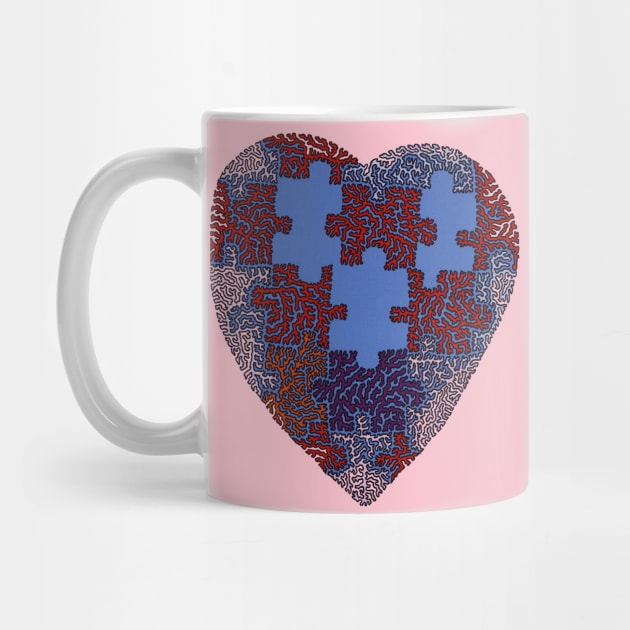 Puzzle Heart Missing Pieces by NightserFineArts